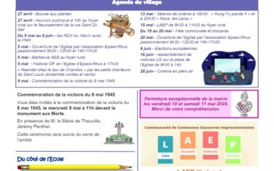 Lettre d’informations municipales d’avril 2024